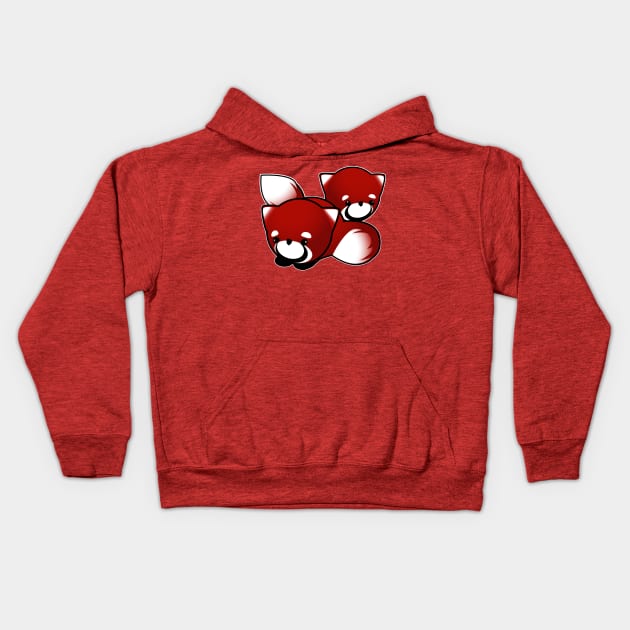 Red Tail Panda Kids Hoodie by Spikeani